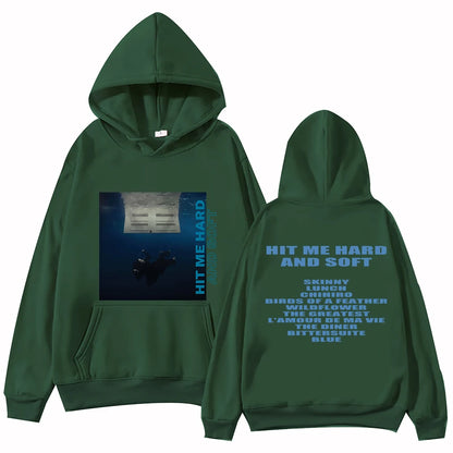 "Hit Me Hard And Soft" Billie Sudadera con capucha Harajuku jersey top Sudadera fan Regalo men's hoodie
