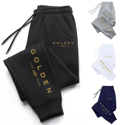 K-Pop Sweatpants for Women Jung Kook Fans Casual Fashion Trousers Girls Four Season Home Outdoor Comfortable Soft Jogging Pants