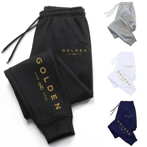 K-Pop Sweatpants for Women Jung Kook Fans Casual Fashion Trousers Girls Four Season Home Outdoor Comfortable Soft Jogging Pants