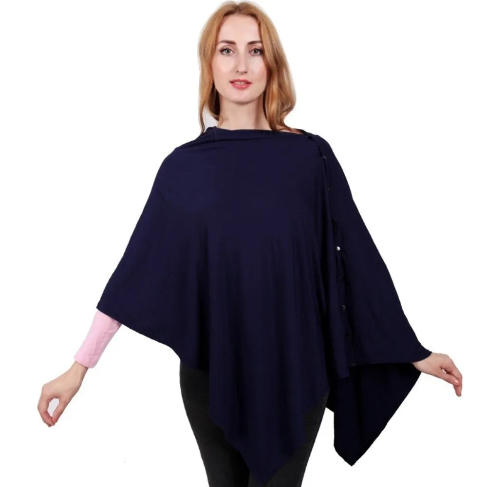 Comfortable Maternal Nursing Covers Button Anti-Exposure Breastfeeding Blanket Adjustable Stroller Blanket Nursing Scarf Outdoor