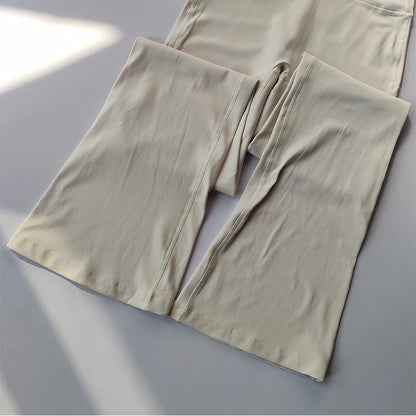 High-end Yoga Leggings Slim Yoga Pants High Waist Wide Leg Pants Bottoms Breathable Gym Casual Sports Bell Leggings Female