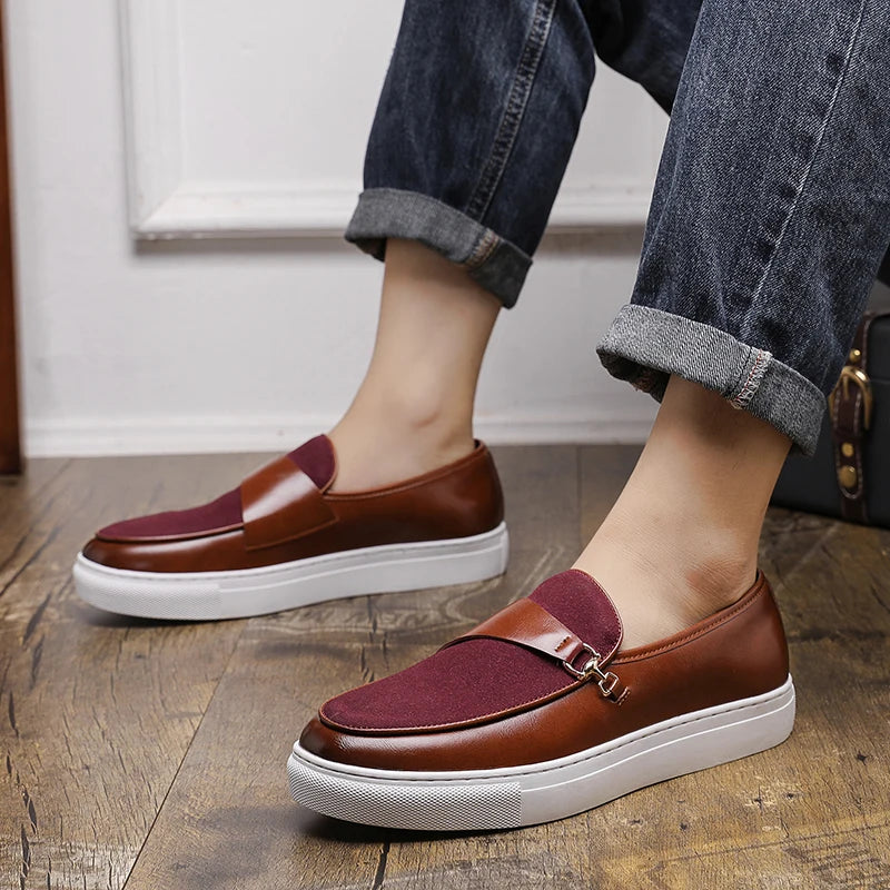 Breathable Leather Casual Shoes Luxury Brand Male Flats Classic Men's Comfortable Loafers Hot Selling Men's Park Walking Shoes