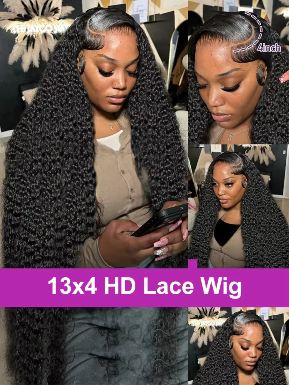 13x4 13x6 HD Lace Front Deep Wave Human Hair Wig 360 Lace Frontal Wigs 5x5 Closure 40 46 Inch 220% High Density Wig For Women