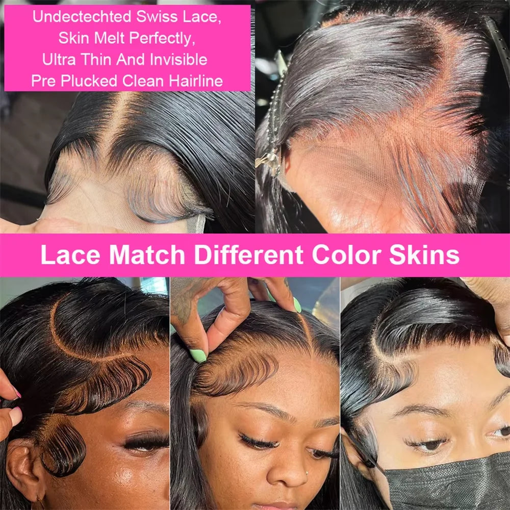 Body Wave 13x4 13x6 Hd Transparent Lace Front Wigs Human Hair Wig Brazilian  30 40 Inch Body Wave Lace Frontal Wig For Women