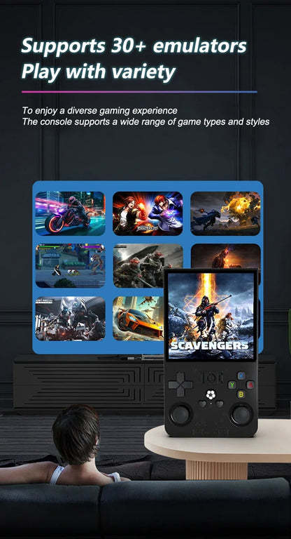 R36MAX Game Console 64GB 128GB 18000+GAMES Linux System 4.0inch K36 vs R36S 3.5inch Pocket Video Player No Download Required