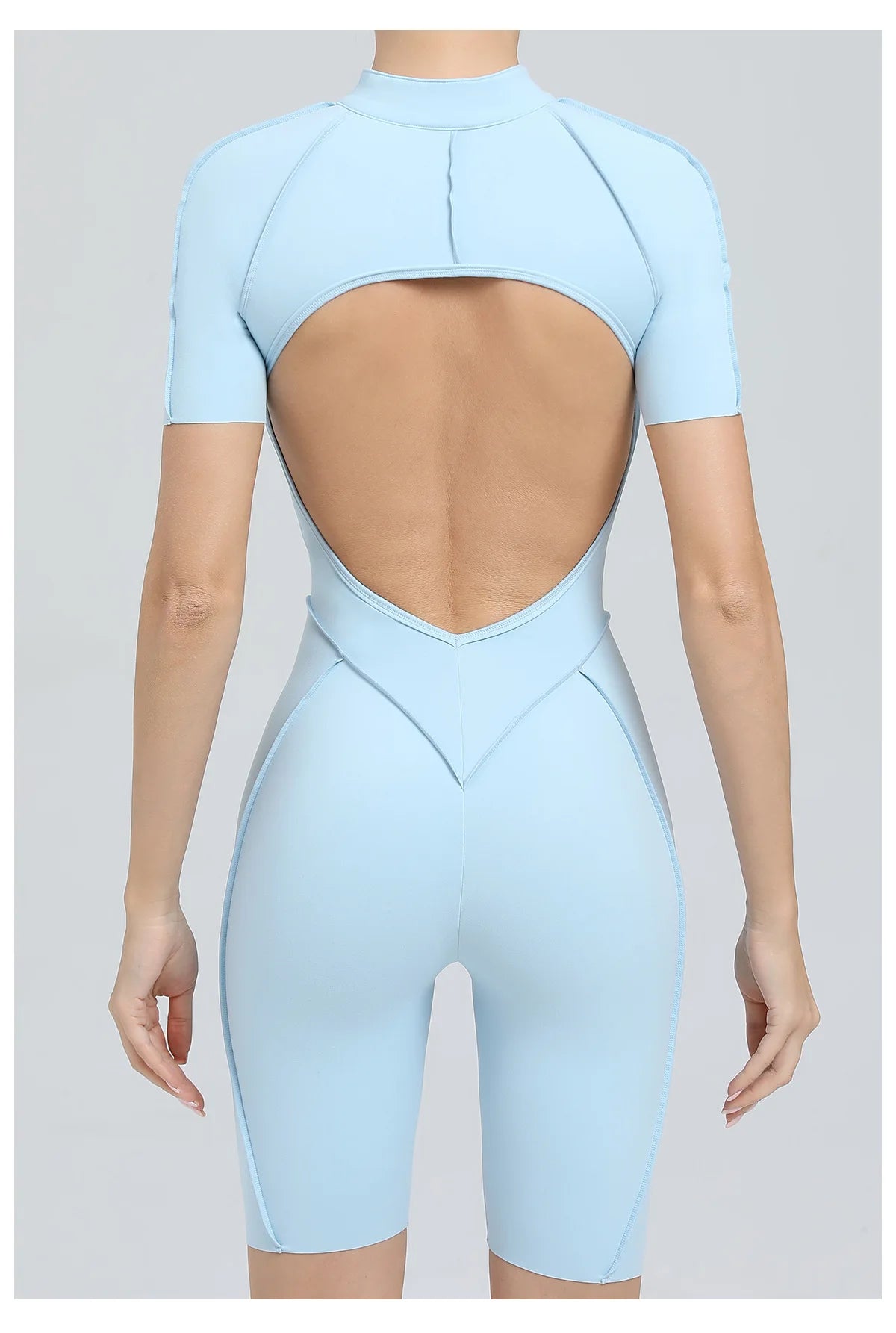 Gym Romper Women's Sports Jumpsuit Yoga Set Fitness Combination Lift Buttocks Bare Back High Elasticity Gym Sexy Sports Jumpsuit