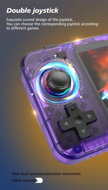 BOYHOM New R36H Handheld Game Console 3.5-inch IPS Screen Linux RK3326 Retro Video Games Player 3000 mAh 64G 10000+ Classic Game