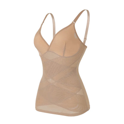 Body Shaper for Women Tummy Control Shapewear Compression Tanks Cami Tops V-Neck Camisoles Seamless See Through Waist Shaper