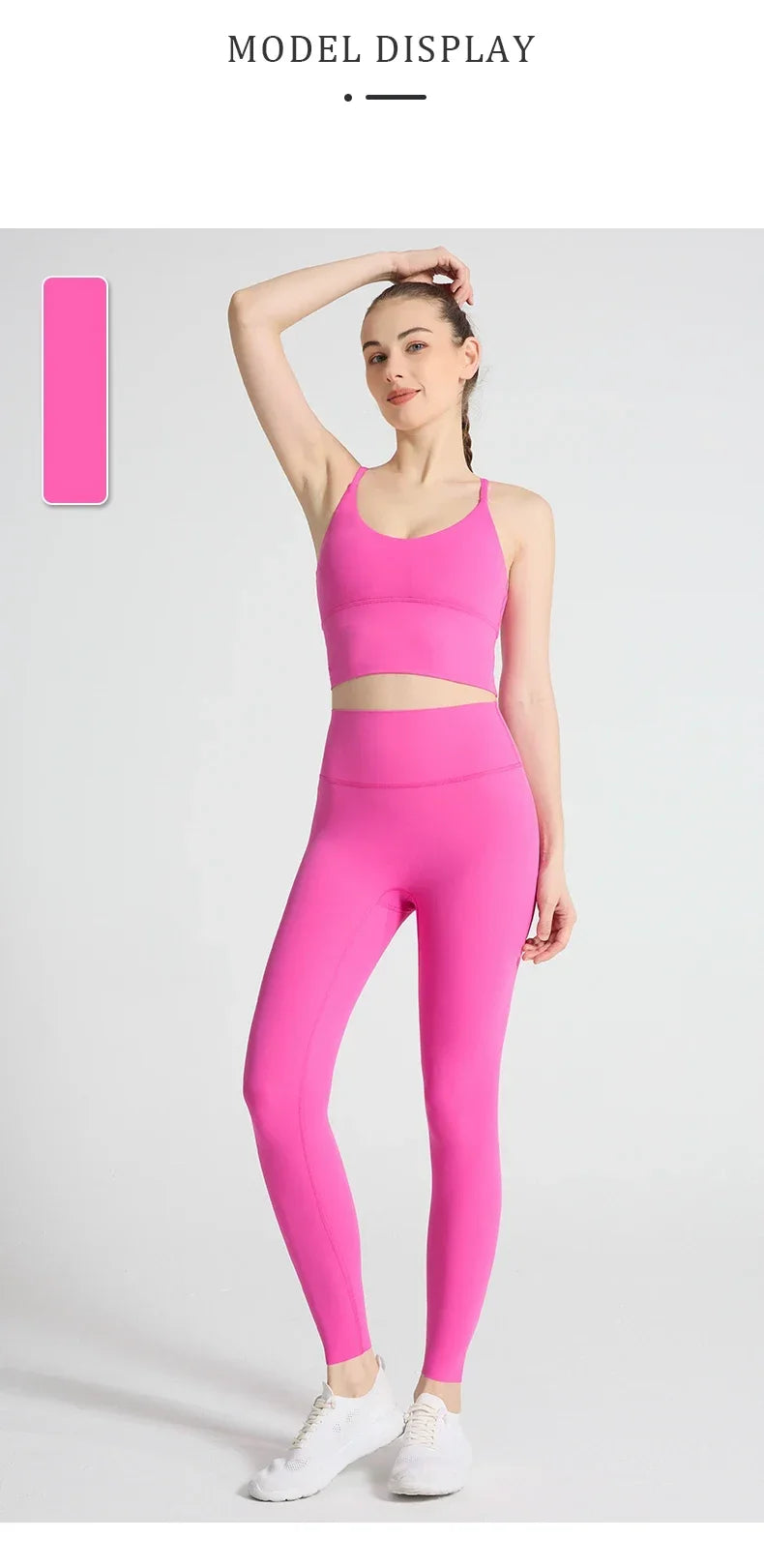 2-piece Yoga Suit Women Sportswear Fitness Set Cross back Yoga Tops A High Waist Leggings Pilates Fitness Sports Clothing👚👚