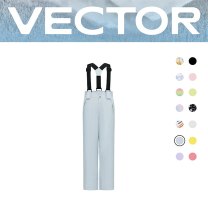 VECTOR Ski Pants Boys Girls Children Outdoor High-quality Windproof, Waterproof and Warm Snow Winter Ski Snowboard Pants Brand