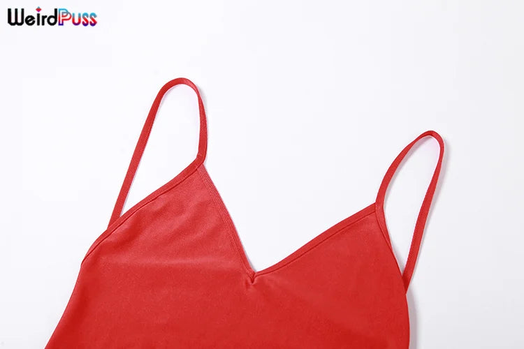 Weird Puss Sexy Backless Women Evening Maxi Dress Folds V-Neck Sleeveless Coquette Elegant Mermaid Matching Banquet Prom Bodycon