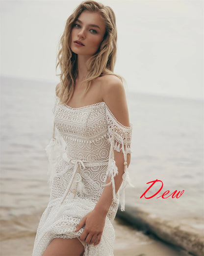 Customized Formal Sexy Temperament Dreamy Romantic Wedding Dress 	 White Lace Wedding Party  Trumpet Sleeveless  Dresses