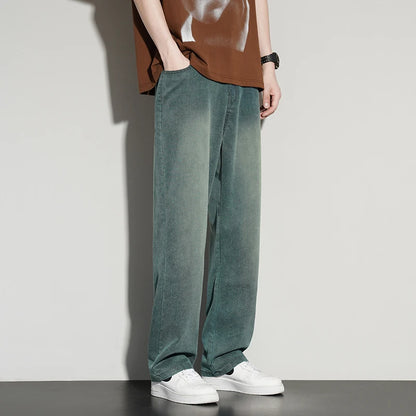 2025ss Autumn 190cm Big Tall Men Stretch Pants Extra Long Length 115cm Pants Large Size Straight-leg Jeans Sports Leisure Clothi