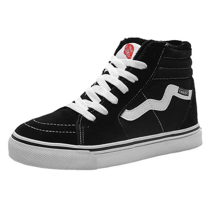 Canva Women's Casual Korean Style Flat Shoes New Arrival Winter 2023 Trendy Ins Net Red Cotton Shoes Versatile For Students