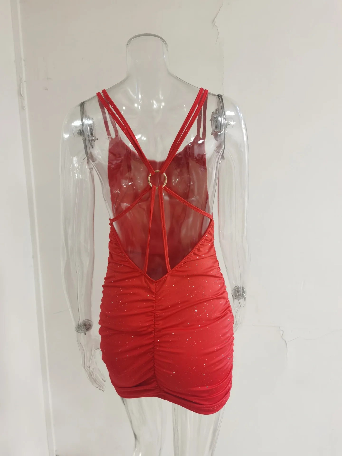 Sexy Sleeveless Sequin Mini Dress Women 2026 Summer Fashion V-neck Solid Color Party Nightclub Vestidos Elegant Evening Dresses