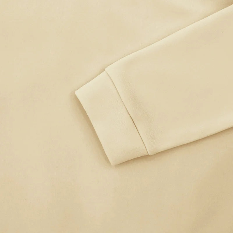 American autumn and winter heavy fleece long-sleeved men's sweater half zipper loose stand-up collar pullover men's sweater