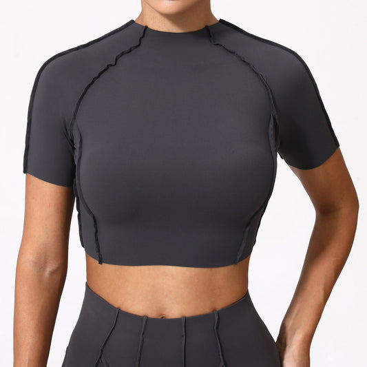 Women Yoga Top No Padded Sport T Shirts Fitness Clothes Short Sleeve Yoga Shirt Gym Top Running Active Wear Sport Tops