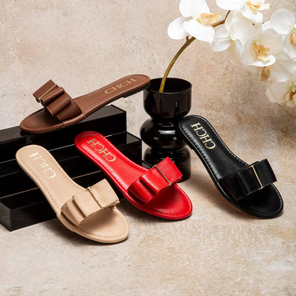 2025 NEW Slippers high quality PU flat women's shoes red shoes luxury brand new listing