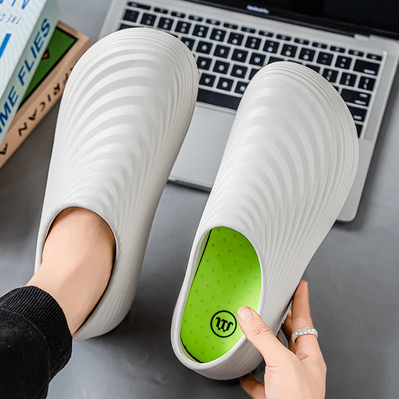 Waterproof Anti-skid Oil Proof Chef Kitchen Shoes Soft Working Footwear Without Steel Cap Clogs Garden Beach Shoes Summer