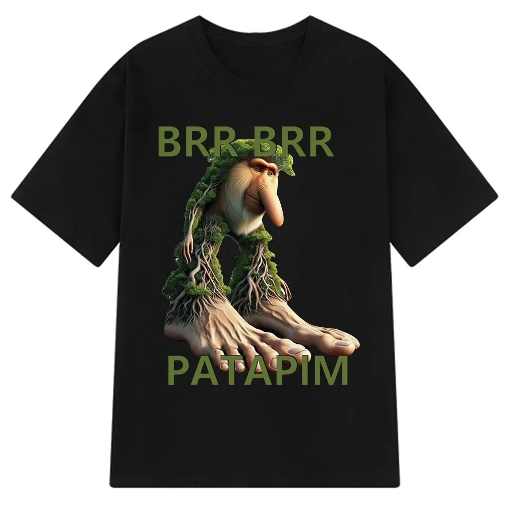 Tung Tung Tung Sahur Meme T Shirt Tralalero Tralala Bombardiro Crocodilo Funny T-shirt Men Women Polyester Short Sleeve Tshirt