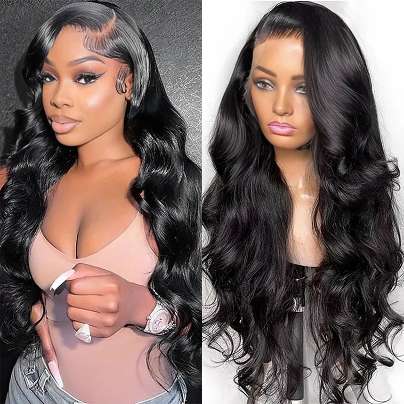 Body Wave Brazilian Wigs Lace Front Human Hair Wigs HD Transparent virgin 13X4 Frontal  Pre 200 Density Pre Plucked For Women