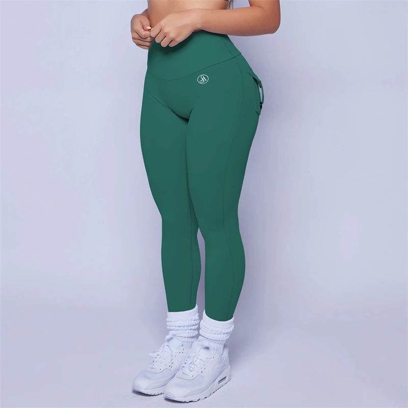 2026 Allure The Band Gym Leggings Women High Waist Tights Pants Peach Hip with Pockets Women Workout Gym Leggings ATB Yoga Pants