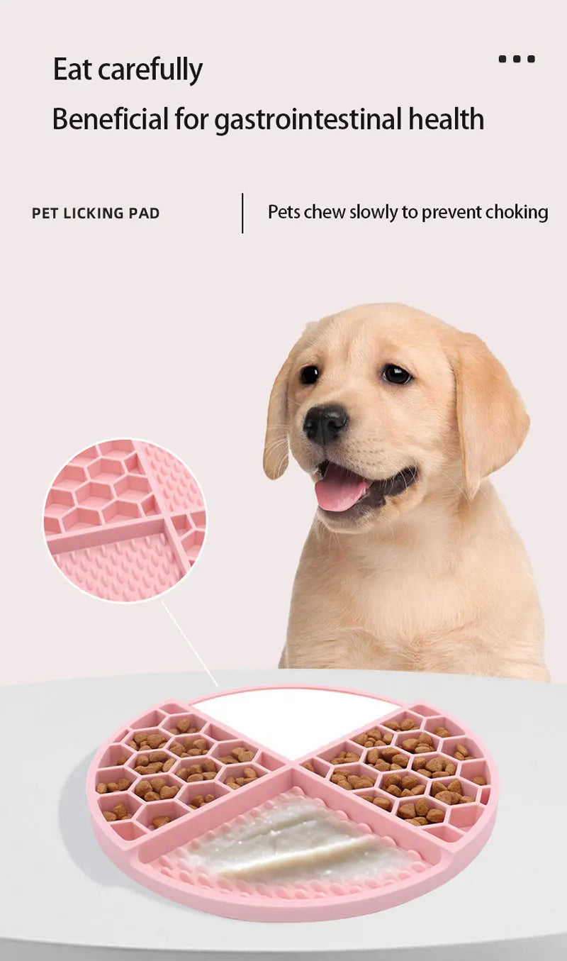 Pet Supplies Silicone Licking Mat Cat Slow Feeder With Suction Cup Slow Feeding Pad Dog Licking Pad Anxiety-relieving Utensils