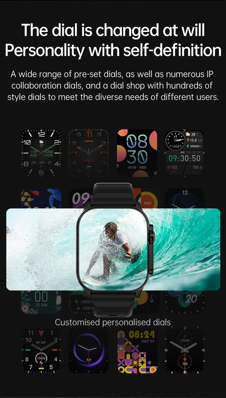 New Smartwatch Men 49mm Series 8 2.3"AMOLED Screen NFC Compass Waterproof For Apple Watch IWO Ultra 8 Smart Watches 2026 Android