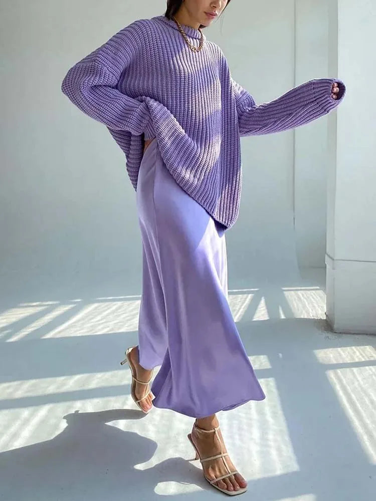 Women's Satin Skirt High Waist Elegant Midi A-line Skirt Lady's Summer Solid Champagne Vintage Silk Long Skirts for Women 2026