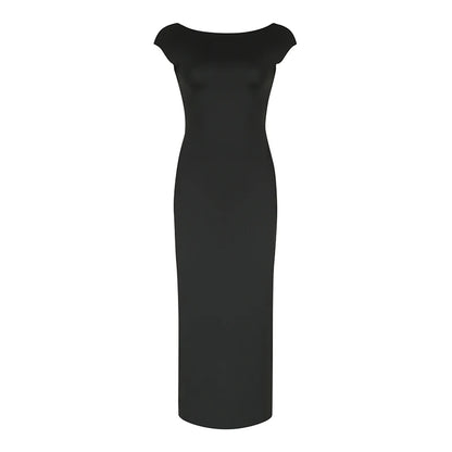 Red Sexy Women's Maxi Dresses For Summer New Streetwear Fashion Backless Casual Slim Basic Dress Club Elegant Party Lady Dresses