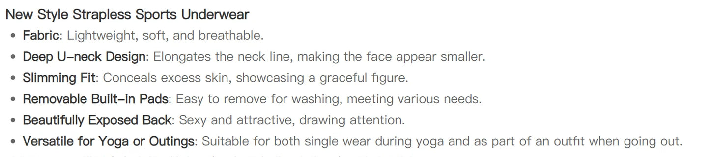 Fitness Bra Workout Tops Gym Fitness Sports Bras Sexy Athletic Sport Bra Women Backless Gym Yoga Crop Top