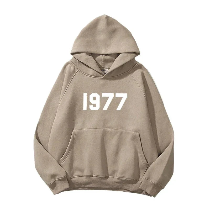 1977 New Fashion Men's and Women's Hoodies Hip Hop Street Brand High Quality Hot Selling Men's and Women's Sports Hoodies
