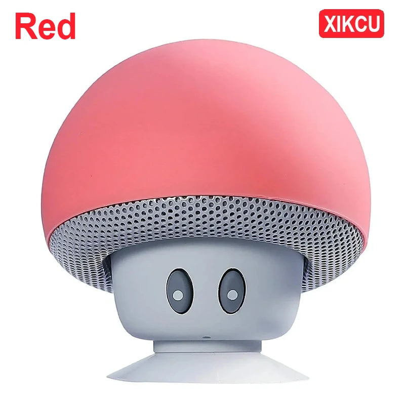 XIKCU Mini Mushroom Bluetooth Speaker Creative Mini Suction Cup Portable Smart Speaker for Phones Cross-border Cartoon Gift