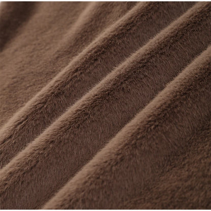 Solid Faux Fur Vest Crop Top Women Fashion Turtleneck Fluffy Short Tank Tops 2025 Winter Female Elegant Sleeveless Jacket Coat