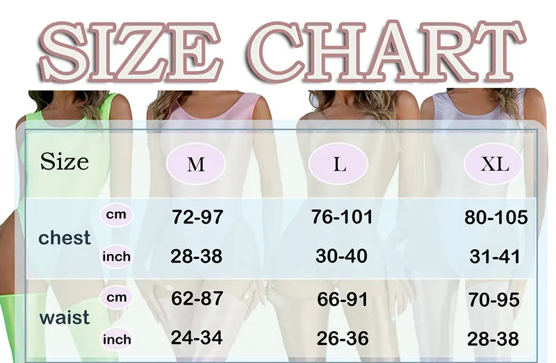 Women Swimsuit One-piece Swimwear Glossy Sleeveless High Cut Thongs Bodysuit Training Surfing Swim Fitness Swimming Bathing Suit