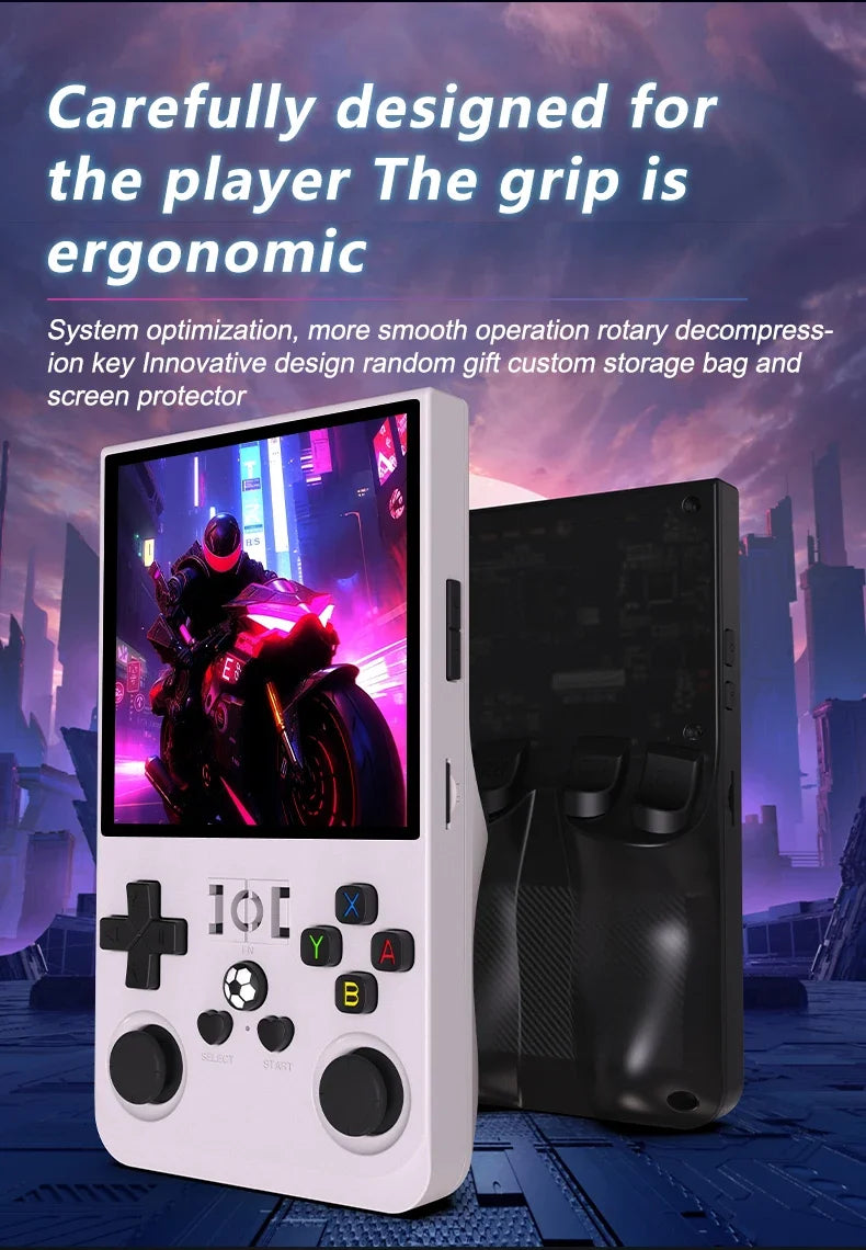 R36MAX Game Console 64GB 128GB 18000+GAMES Linux System 4.0inch K36 vs R36S 3.5inch Pocket Video Player No Download Required