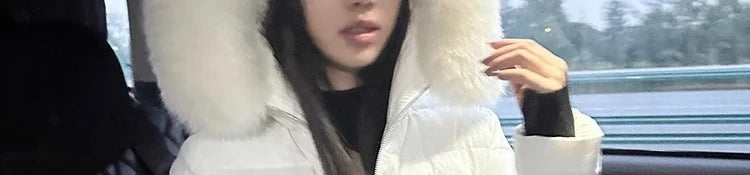 White Large Fur Collar down Jaet Women's 2025 Winter New Design Ultra Slim Lightweight Hooded White Du down Outerwear