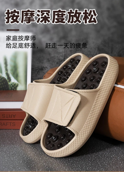 New Summer Men Massage Slippers Sides Indoor Outdoor Sandals Beach Casual Shoes Soft Sole Slides Men Flip-flops Men's Footwear