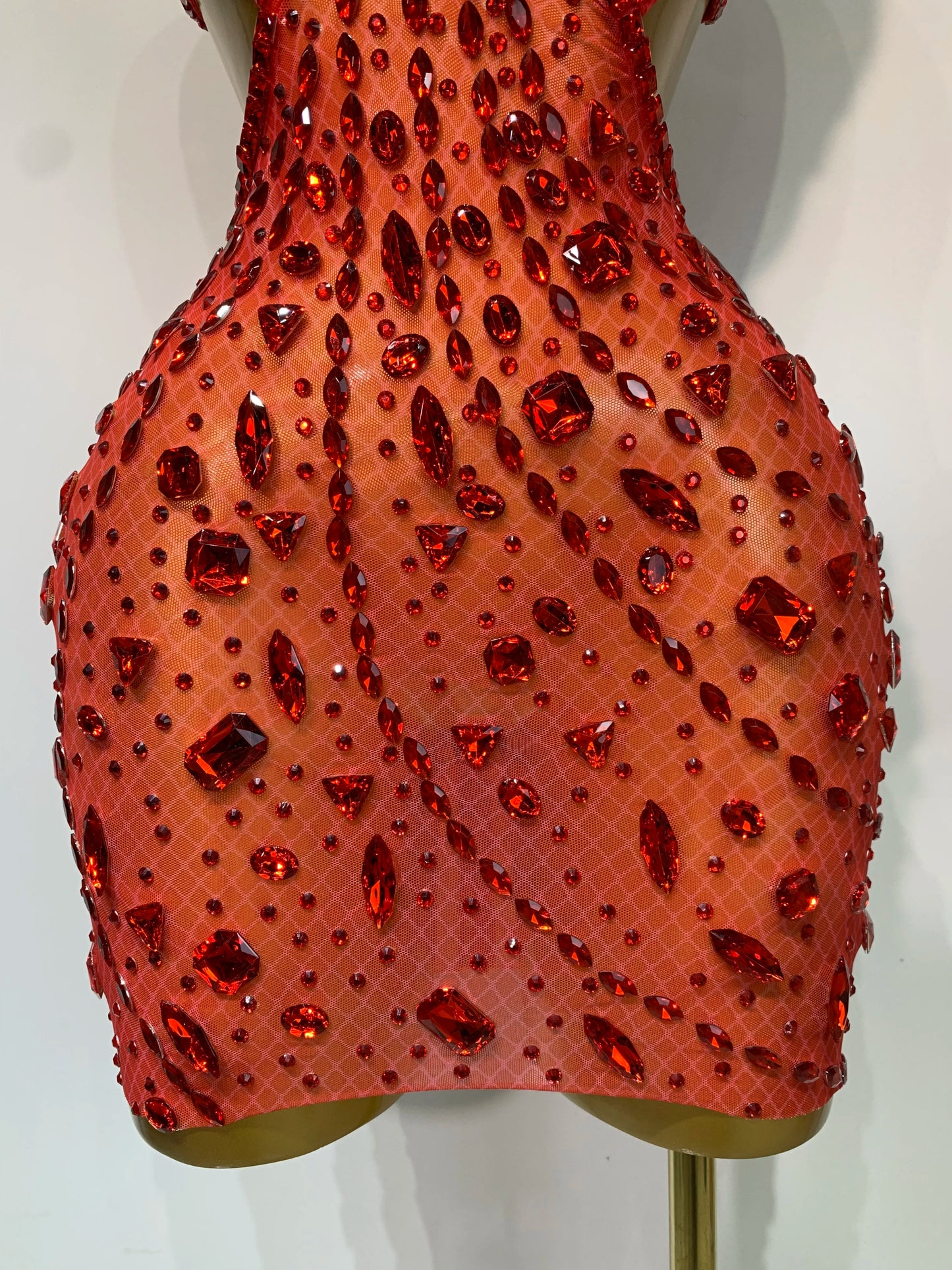 Sexy Sparkly Diamond Backless Short Dress 2025 Women Sleeveless Mesh See Through Evening Birthday Gown Singer Stage Outfit