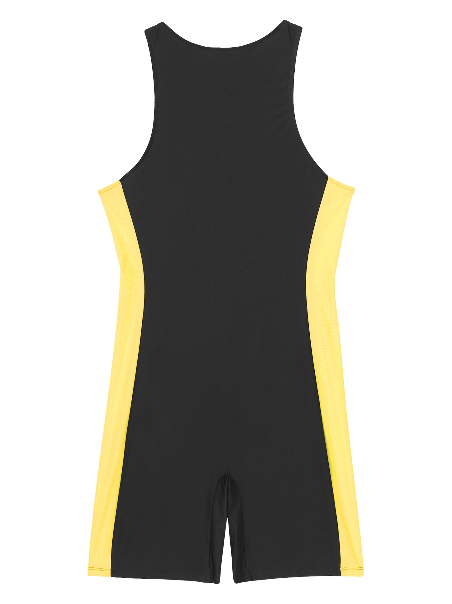 Summer Men One-piece Swimwear Swimsuit Sleeveless Front Zipper Swimming Shorts Bodysuit Triathlon Wetsuit Bathing Suit Beachwear