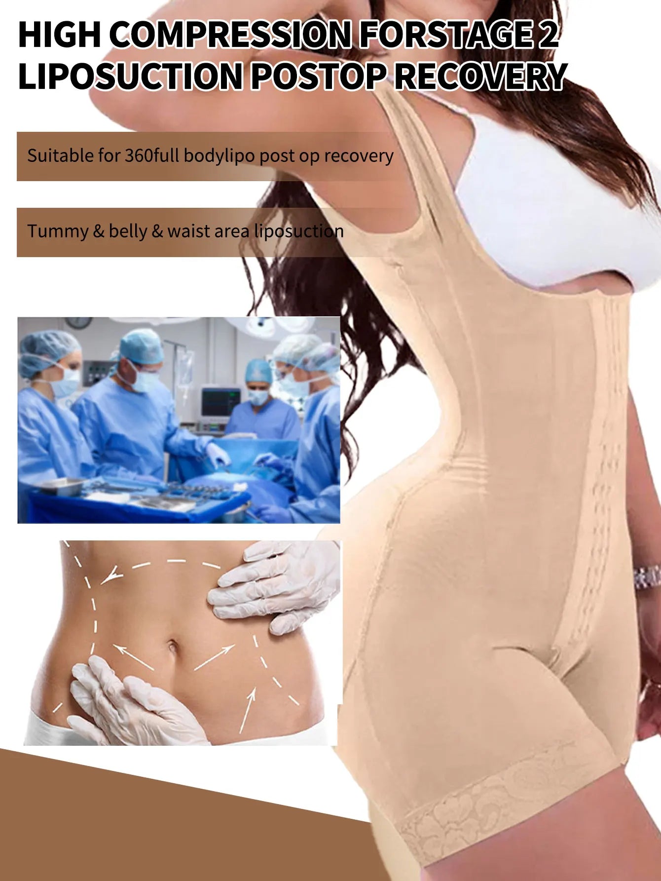 Women Full Body Shaper Fajas Colombianas Post Surgery Shapers Binders Waist Trainer Butt Lifter Shapewear Bbl Compression Girdle