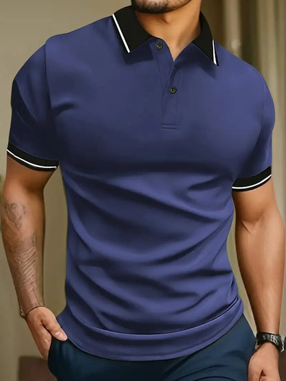 Summer New High-quality Men's Short-sleeved POLO Shirt Cool Breathable Business Casual Sweat POLO Shirt Men's Short-sleeved Tops
