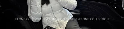 White Large Fur Collar down Jaet Women's 2025 Winter New Design Ultra Slim Lightweight Hooded White Du down Outerwear