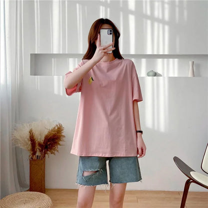 Maternity Nursing T-Shirt Top 98% Cotton Mother Nursing Tees Breastfeeding T Shirt for Pregnant Women Summer Pregnancy Top Wear
