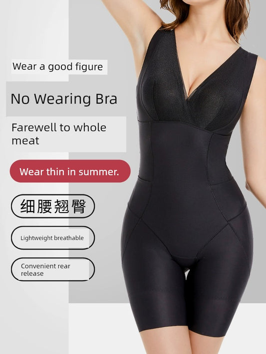 Waist Girdling Body Slimmin Back Release Seamless Genuine Goods Wear-Free Bra