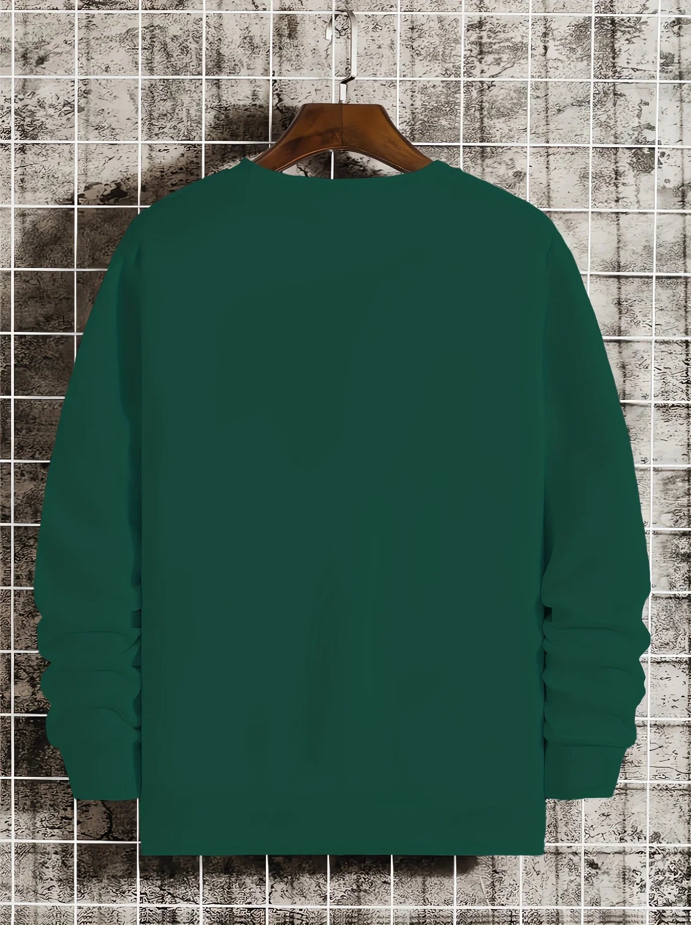 Men's autumn and winter fashionable casual loose freedom letter graphic printed long sleeved round neck sweatshirt