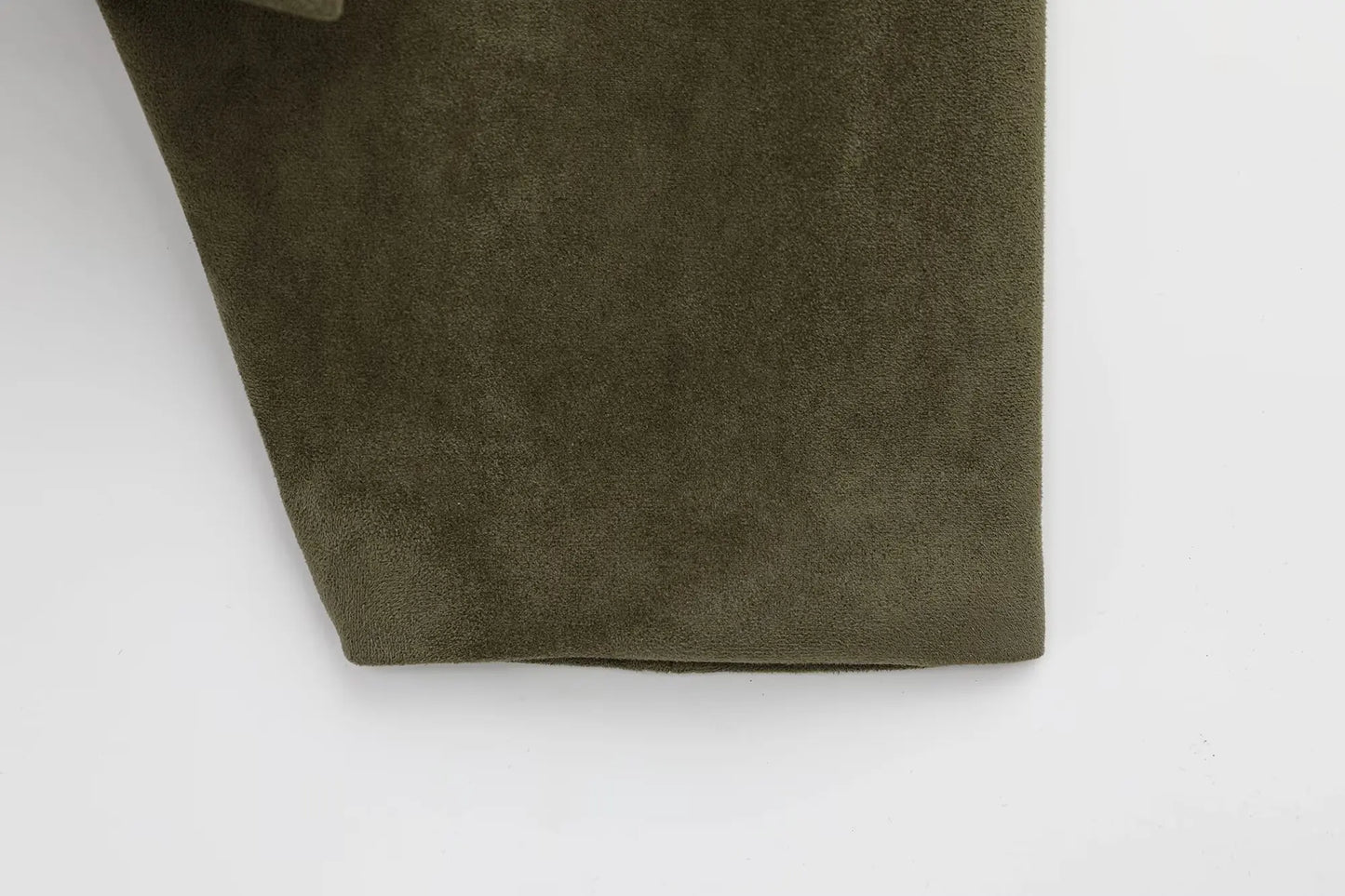 Women Brown Green Suede Jacket Loose Casual Bomber Coat Lapel Zipper Long Sleeve Jackets Vintage Lady Motorcycle Outwears