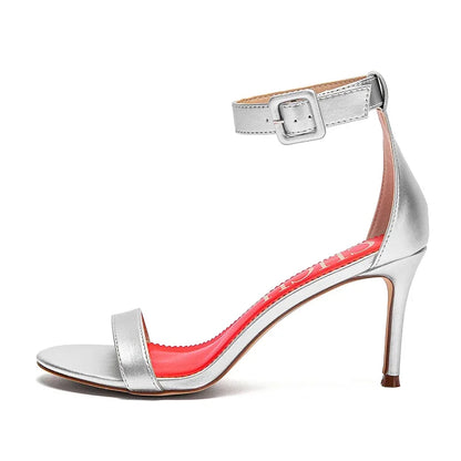 High heel sandals luxury brand 2025 summer new simple design wrap heel Girl