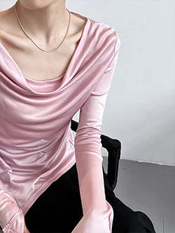 NS Pure Color Lazy Loose BF Hoodie Women's Simple Shape Sweatshirt Long Sleeve Letter Embroidery Top Casual Style Cotton Blend