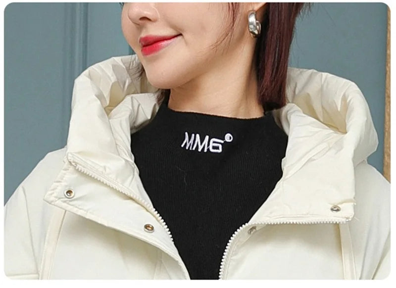 New Winter Women Jacket Coats Long Parkas Female Down Cotton Hooded Overcoat Thick Warm Jackets Windproof Female Outerwear